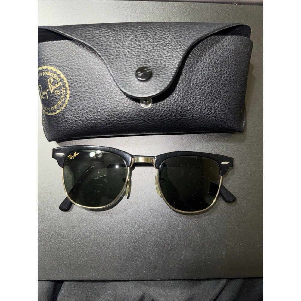 Vintage Ray-Ban Clubmaster WO365 B&L USA 1980s Sunglasses w/ Case